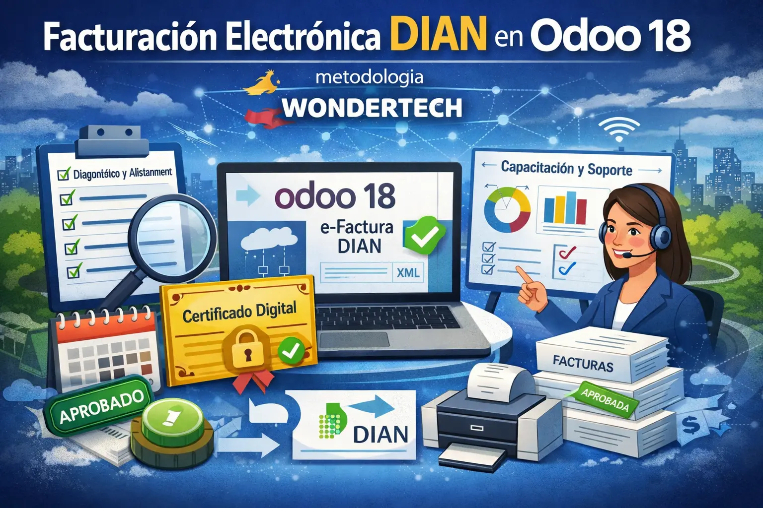 DIAN Odoo 18 Implementación Facturación Electrónica DIAN Odoo 18