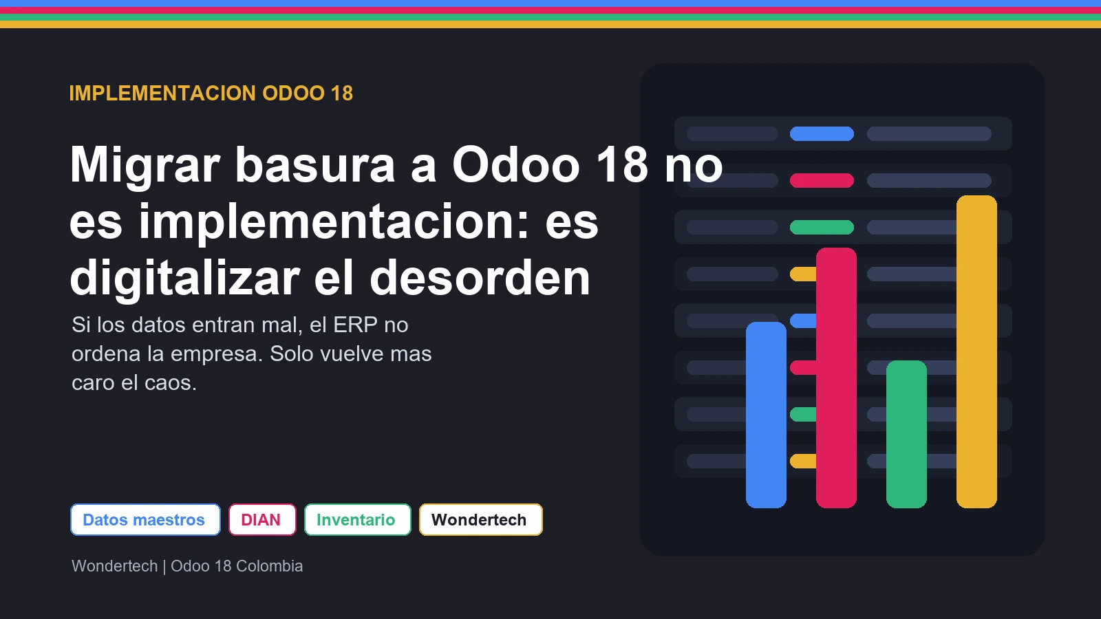Portada Wondertech sobre migración de datos a Odoo 18