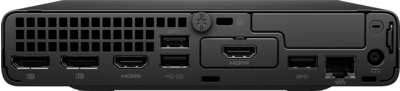 Equipo de escritorio mini HP Pro 400 G9 A17JMLA - detalle lateral y conexiones