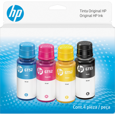 HP GT53GT52 ORIGINAL INK BOTTLE COMBO 4PACK 9F3N4AL - vista oficial 3
