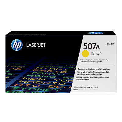 HP TÓNER 507A AMARILLO CE402A - vista oficial 2