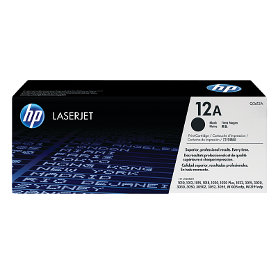 HP CARTUCHO ORIGINAL DE TÓNER NEGRO 12A LASERJET Q2612A - vista oficial 2
