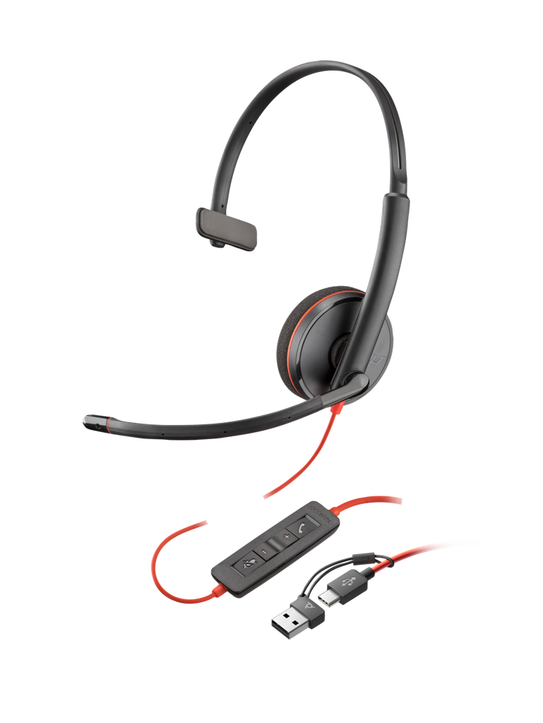 AURICULAR POLY BW 3215 USB-C HS + USB-C/A (BULK) 8X227A6 - vista oficial 5