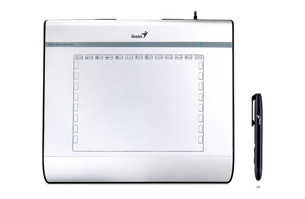 GENIUS TABLET DIGITAL EASYPEN I608X DEAL PARA ESCRIBIR A MANO, FIRMAR, PINTAR,YDIBUJAR, ÁREA DE TRABAJO DE 6” X 8”,  NIVEL DE SENSIBILIDAD 2048 A LA PRESIÓN DE LA PLUMA PARA TODAS LAS FORMAS Y CONTROL DE ESPESOR, PORTALÁPICES PARA COLOCAR BOLÍGRAFOS, LÁPIZ
