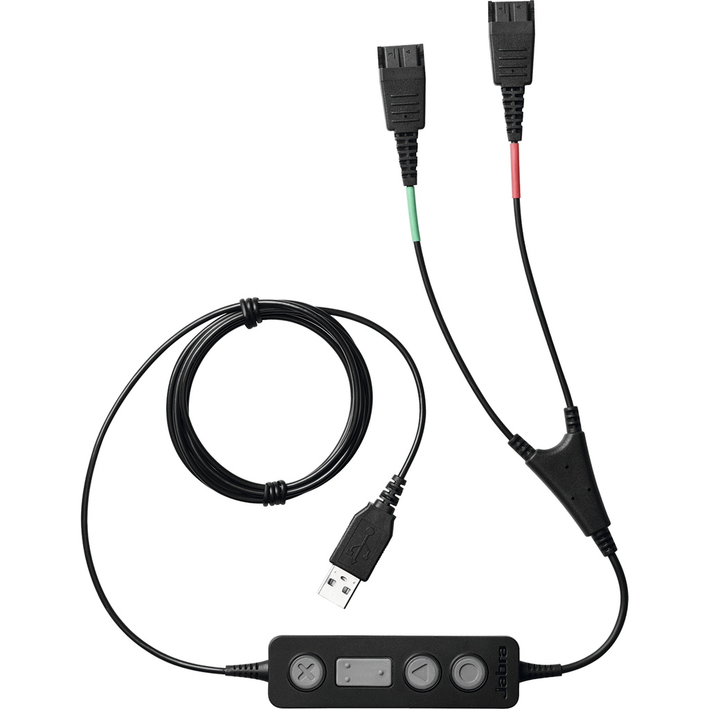 JABRA CABLE LINK 265 DOBLE QD A USB PARA SUPERVISIÓN EN SOFTPHONES / PC