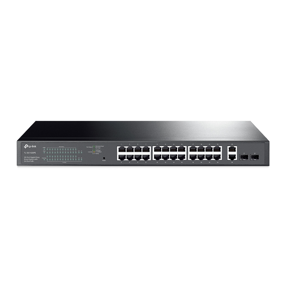 TP LINK SWITCH EASY SMART GIGABIT DE 28 PUERTOS CON POE + DE 24 PUERTOS