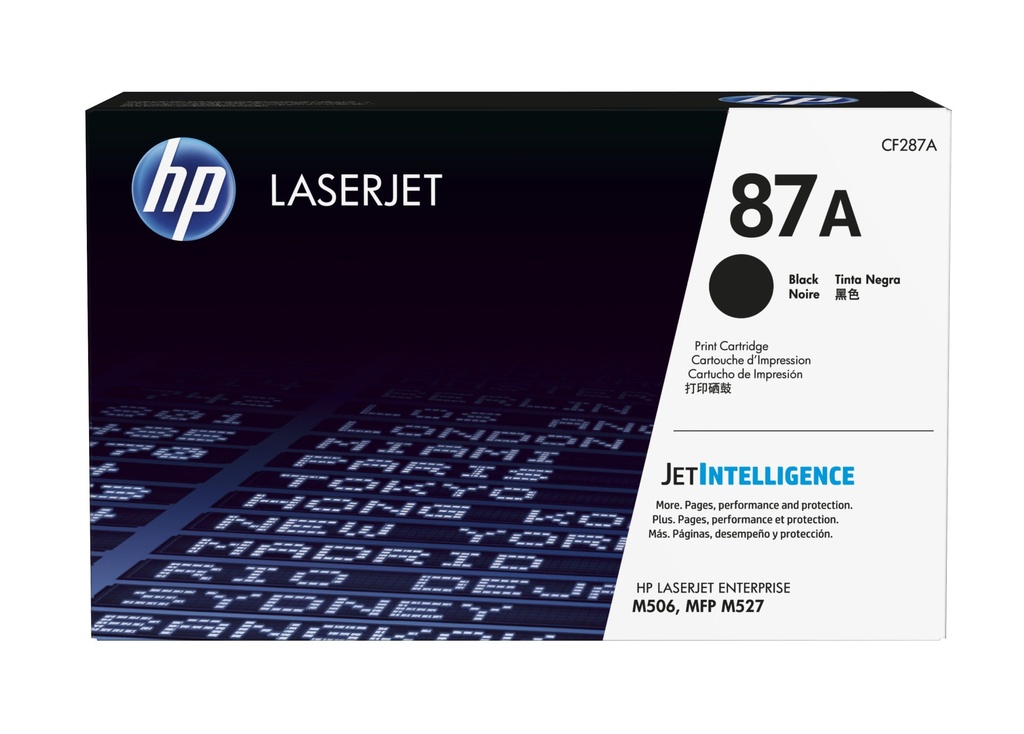 HP CARTUCHO DE TÓNER ORIGINAL LASERJET 87A NEGRO