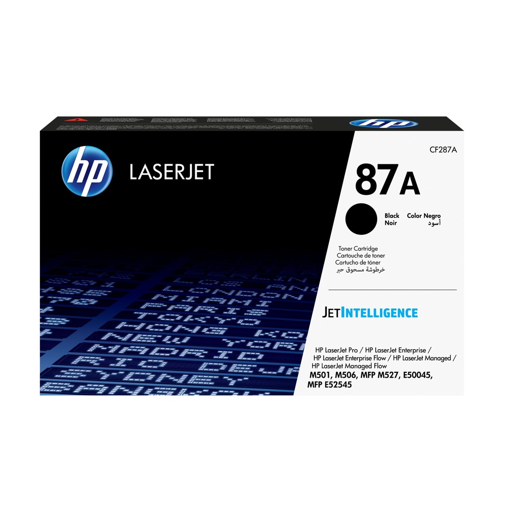 HP CARTUCHO DE TÓNER ORIGINAL LASERJET 87A NEGRO