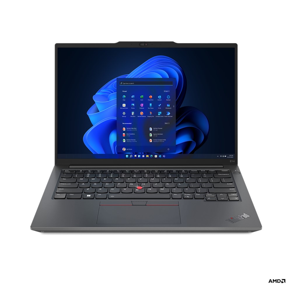 PORTÁTIL THINKPAD E14  GEN 6 JING AMD 2.0 AMD RYZEN 5 7535U RAM 16 GB DDR5 - 4800, CRECE HASTA 64 GB DDR5 - 4800 | SSD 512 GB M.2 2242 PANTALLA 14" WUXGA WINDOWS 11 PRO GARANTIA 3Y