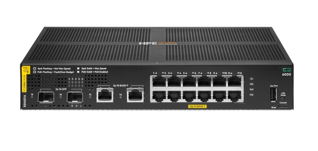 R8N89A ARUBA 6000 12G CL4 2SFP 139W SWCH