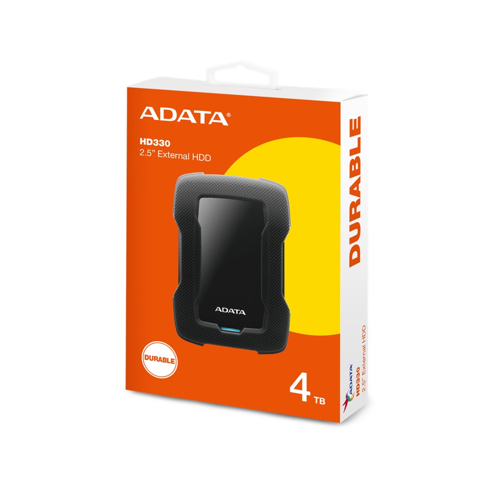 ADATA DISCO EXTERNO ANTIGOLPES/SALPICADURAS HD330 4TB NEGRO