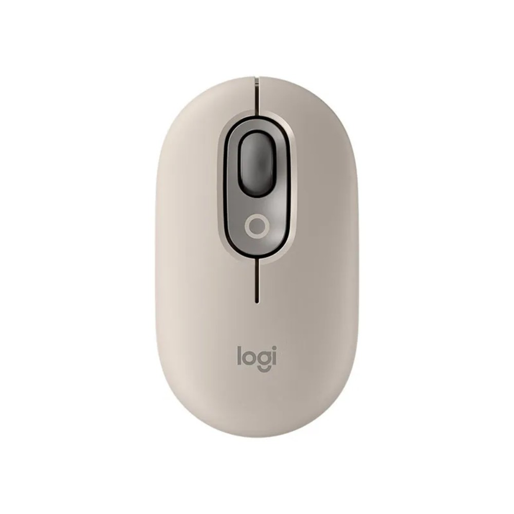LOGITECH MOUSE INALAMBRICO POP MOUSE WITH EMOJI - ALMENDRA