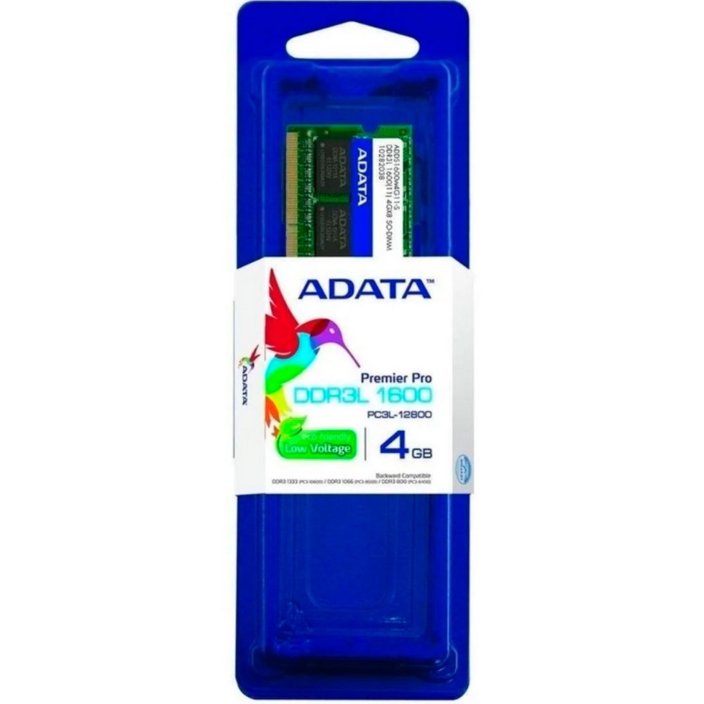 MEMORIA RAM PORTÁTIL DDR3 4GB 1600MHZ ADATA