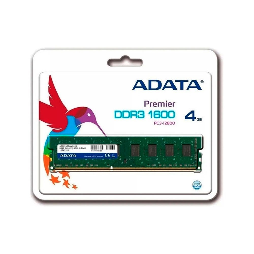 MEMORIA RAM PC DDR3 4GB 1600MHZ ADATA