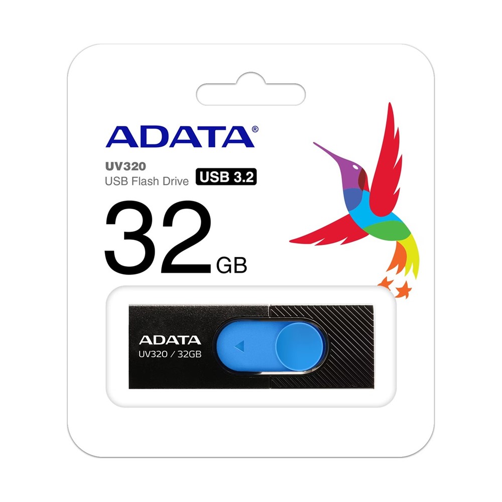 ADATA MEMORIA USB UV320 3.2 32GB NEGRO CON AZUL