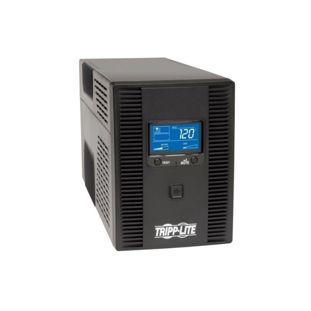 TRIPPLITE UPS INTERACTIVO EN TORRE DE 120V, 1500VA / 810 W CON PANTALLA LCDMANTIENE LA SALIDA CA DERIVADA DE LA BATERÍA DURANTE FALLAS EN EL SUMINISTRO ELÉCTRICO