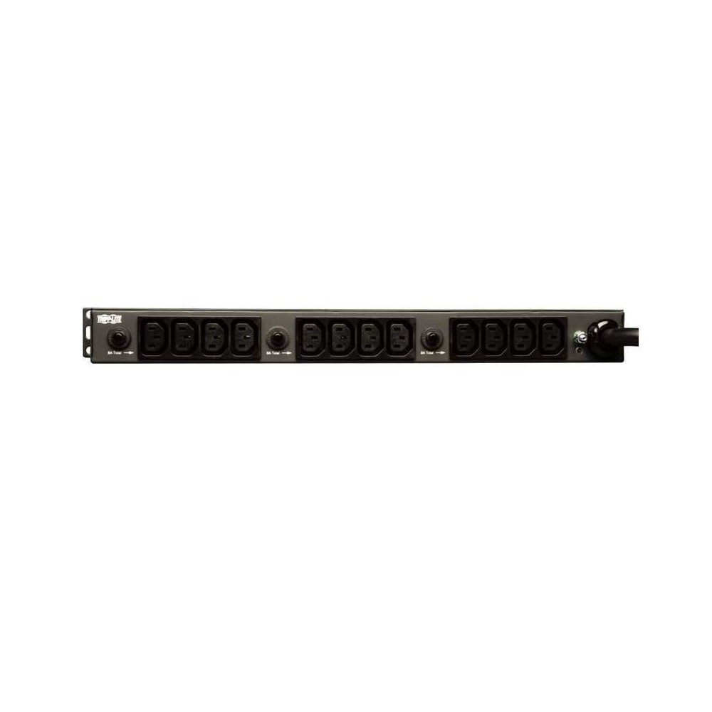 TRIPPLITE PDU MONOFÁSICO 30A 208/240V, 1U RACK, 20 NEMA(4 C19, 4 C13 FRONTAL - 12 C13 POSTERIOR), CARCASA REVE