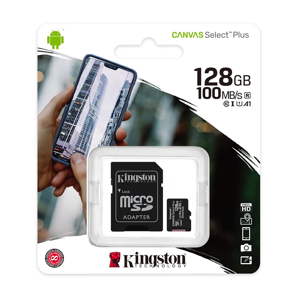 MEMORIA MICRO SD 128GB KINGSTON CANVAS SELECT PLUS