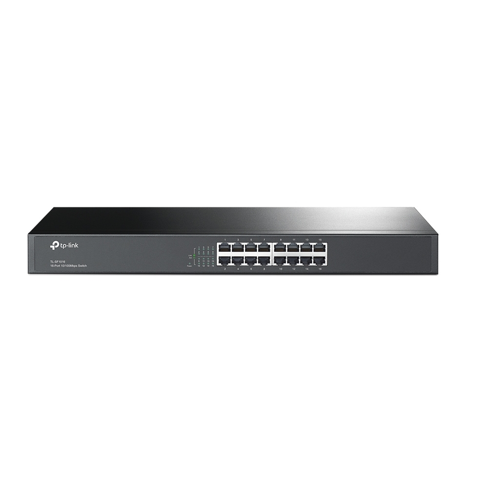 TPLINK SWITCH TP-LINK NO ADMINISTRABLE 16 PUERTOS 10/100MBPS PARA MONTAJE EN RACK