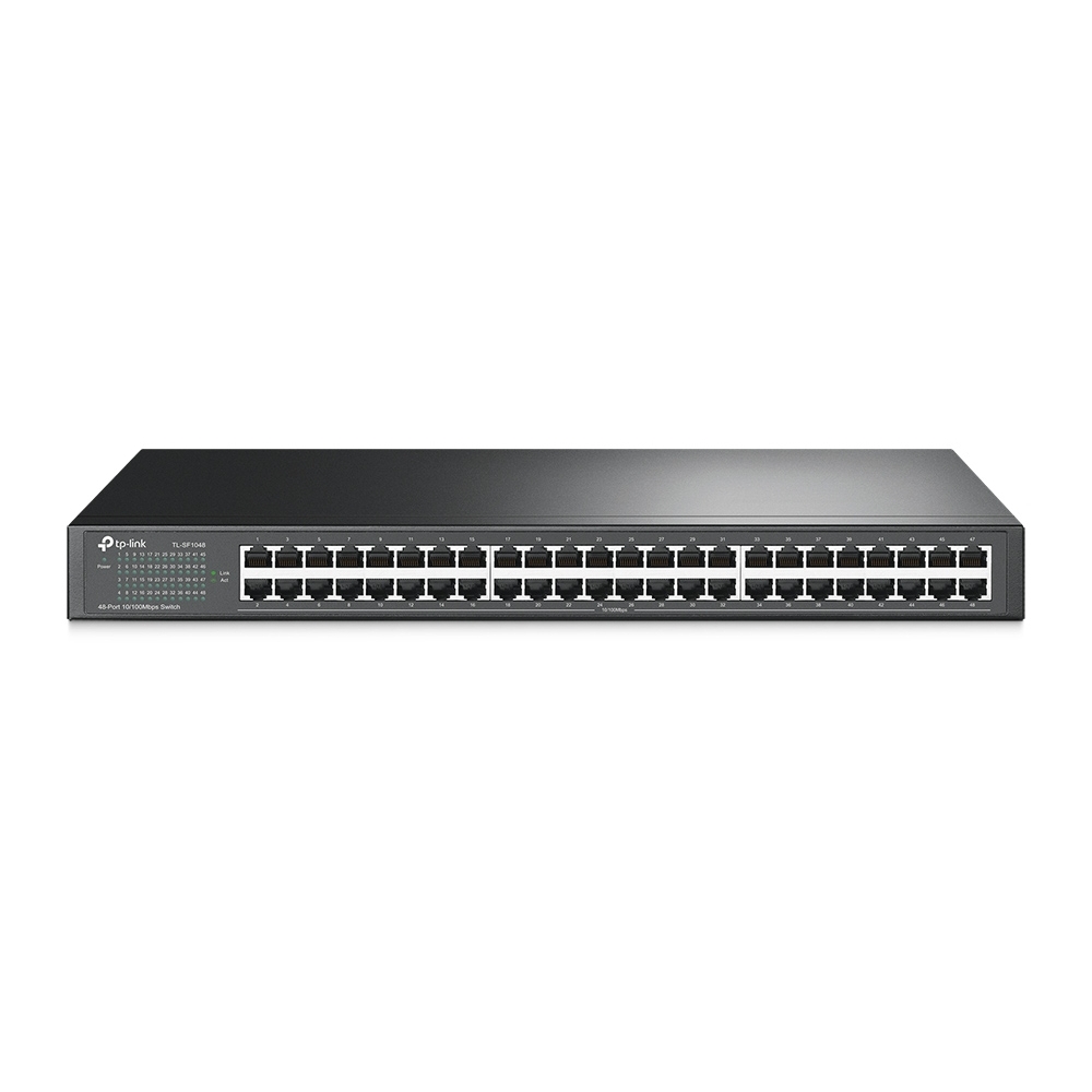 TPLINK SWITCH TP-LINK NO ADMINISTRABLE 48 PUERTOS RJ45 10/100 MBPS PARA RACK