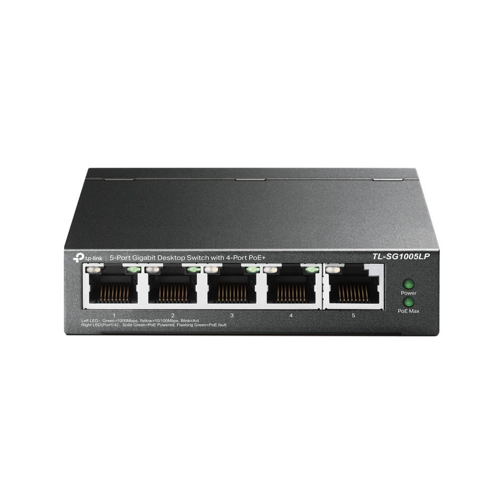 TP LINK TPLINK SWITCH NO ADMINISTRABLE 5 PUERTOS 10/100/100 4 PUERTOS POE