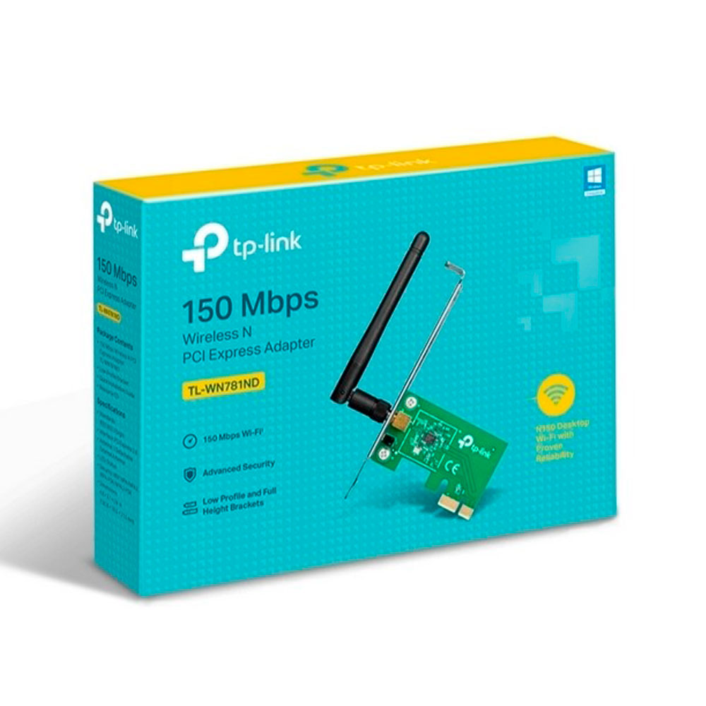 TPLINK ADAPTADOR DE RED PCI- EXPRESS, N 2.4 GHZ, 150MBPS, 1 ANTENA EXTERNA