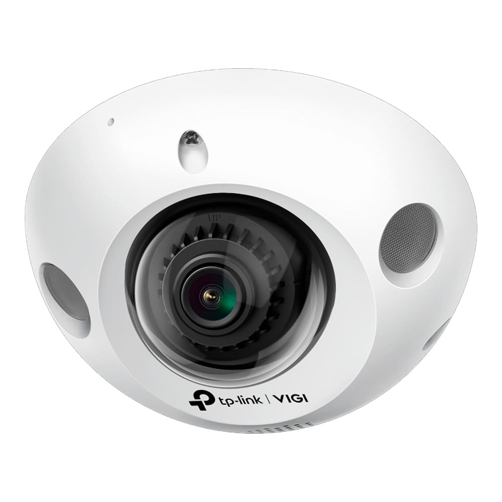 TPLINK CÁMARA IP VIGI MINI DOMO DE 3MP. LENTE FIJO 2.8 MM, MICRÓFONO, PARLANTE Y RANURA DE MICROSD INCORPORAD