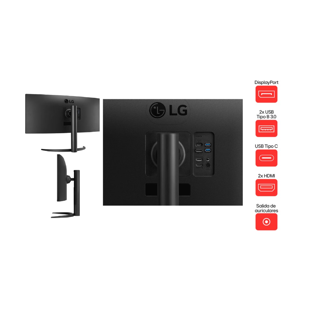 MONITOR LG 34" ULTRAWIDE 34WR55QK-B QHD