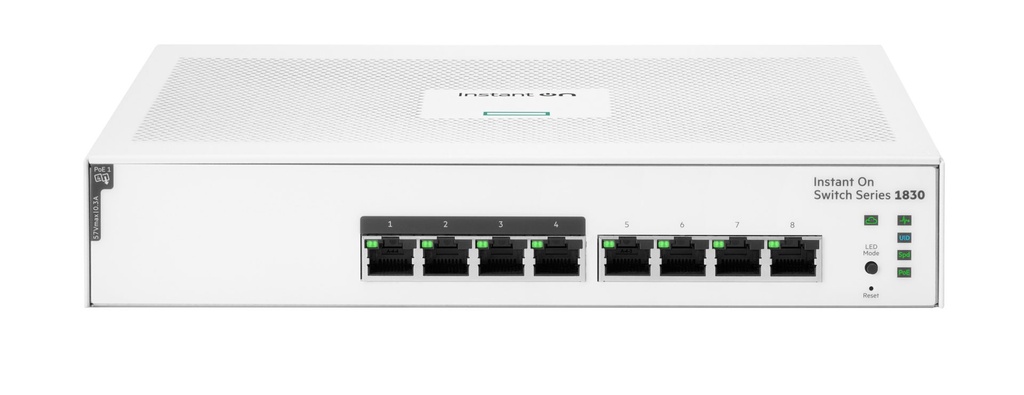 HEWLETT PACKARD ENTERPRISE HPE ARUBA NETWORKING NETWORKING INSTANT ON SWITCH 8P GIGABIT CL4 POE 65W 1830