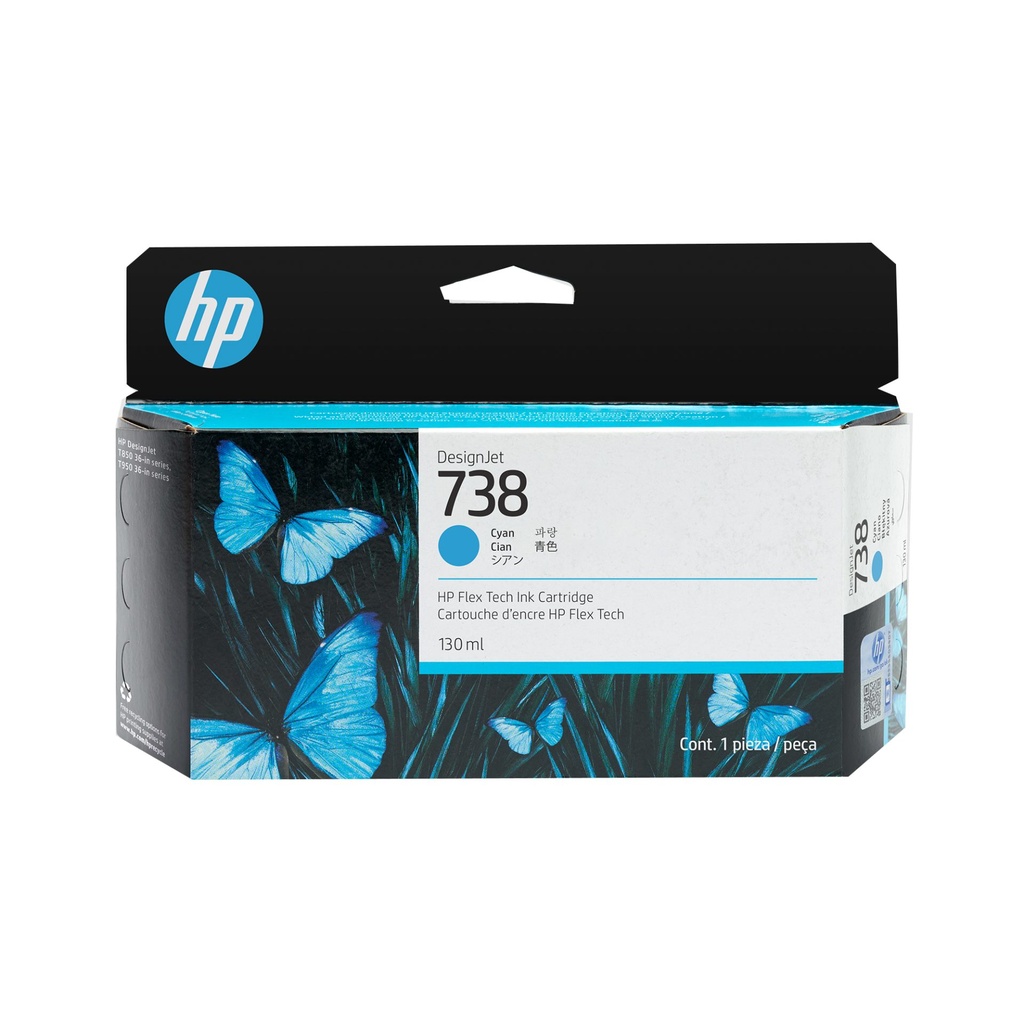 HP CARTUCHO DE TINTA 738 DE 130ML CIAN