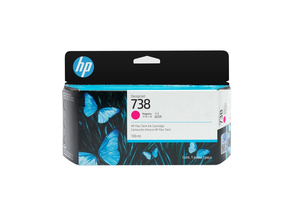 HP CARTUCHO DE TINTA 738 DE 130ML MAGENTA