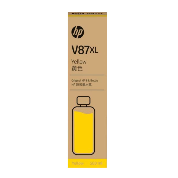 HP BOTELLA DE TINTA V87XL AMARILLO 500ML