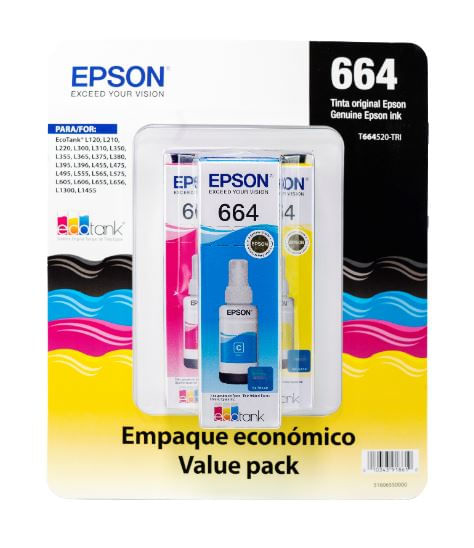 EPSON C13T664520-3P REPUESTO DE TINTA PARA IMPRESORAS ORIGINAL