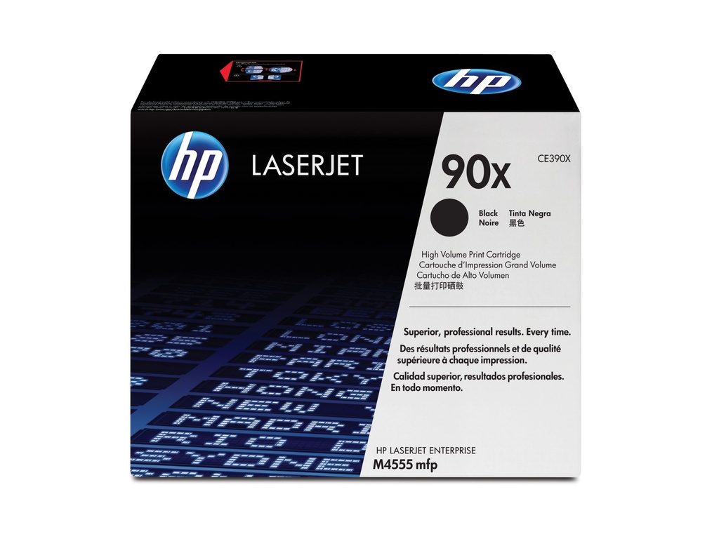 HP CARTUCHO ORIGINAL DE TÓNER NEGRO DE ALTO RENDIMIENTO 90X LASERJET