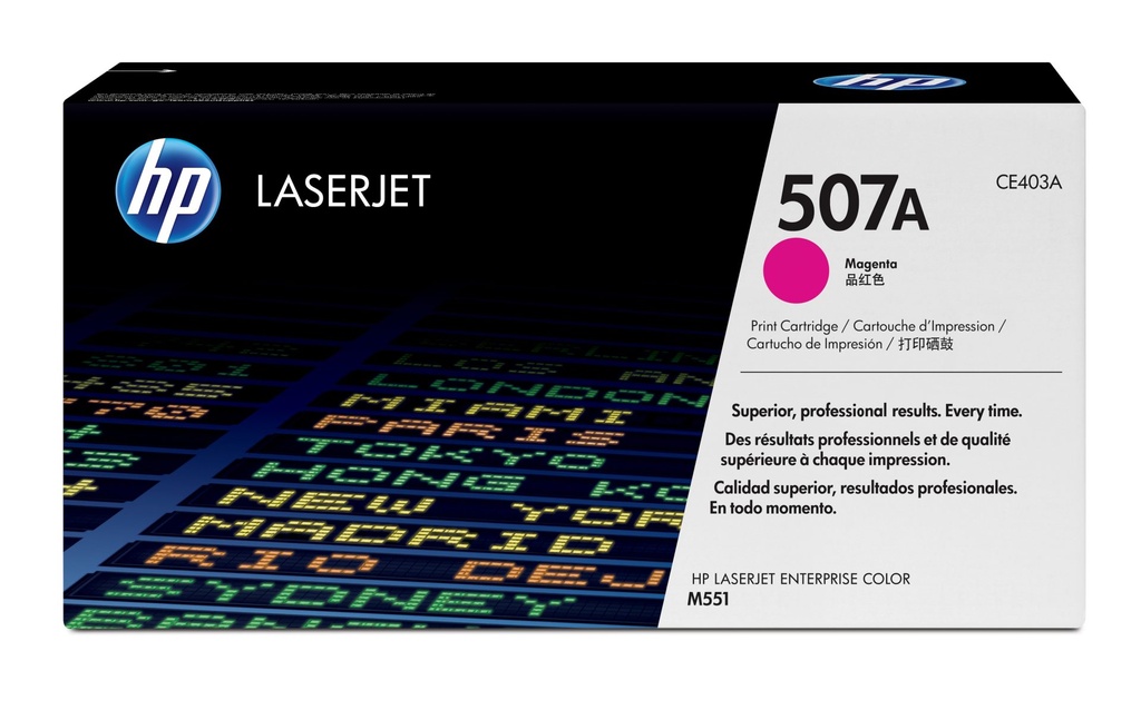 HP CARTUCHO ORIGINAL DE TÓNER MAGENTA 507A LASERJET