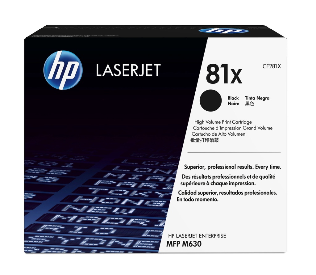 HP CARTUCHO DE TÓNER ORIGINAL 81X LASERJET DE ALTA CAPACIDAD NEGRO