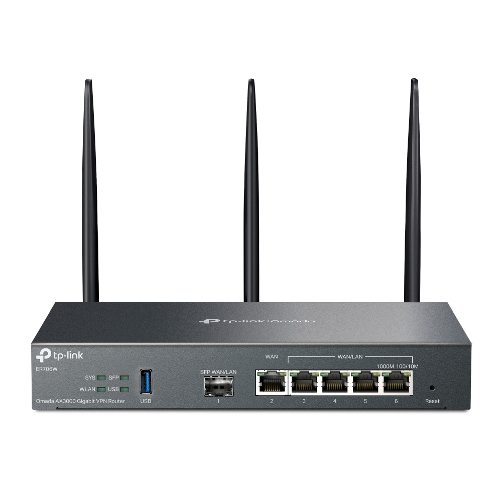 TP LINK TP-LINK OMADA ER706W ROUTER INALÁMBRICO GIGABIT ETHERNET DOBLE BANDA (2,4 GHZ / 5 GHZ) NEGRO