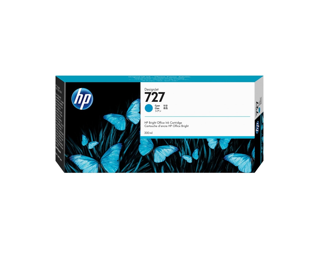 HP CARTUCHO DE TINTA 727 DESIGNJET CIAN DE 300 ML