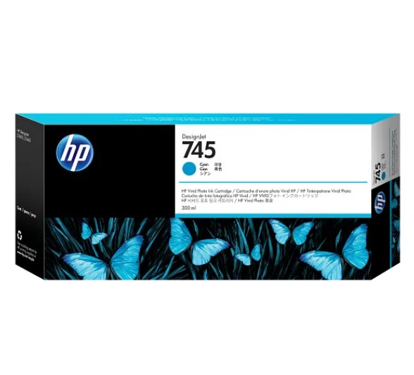 HP CARTUCHO DE TINTA CYAN 745 DSJ 300 ML