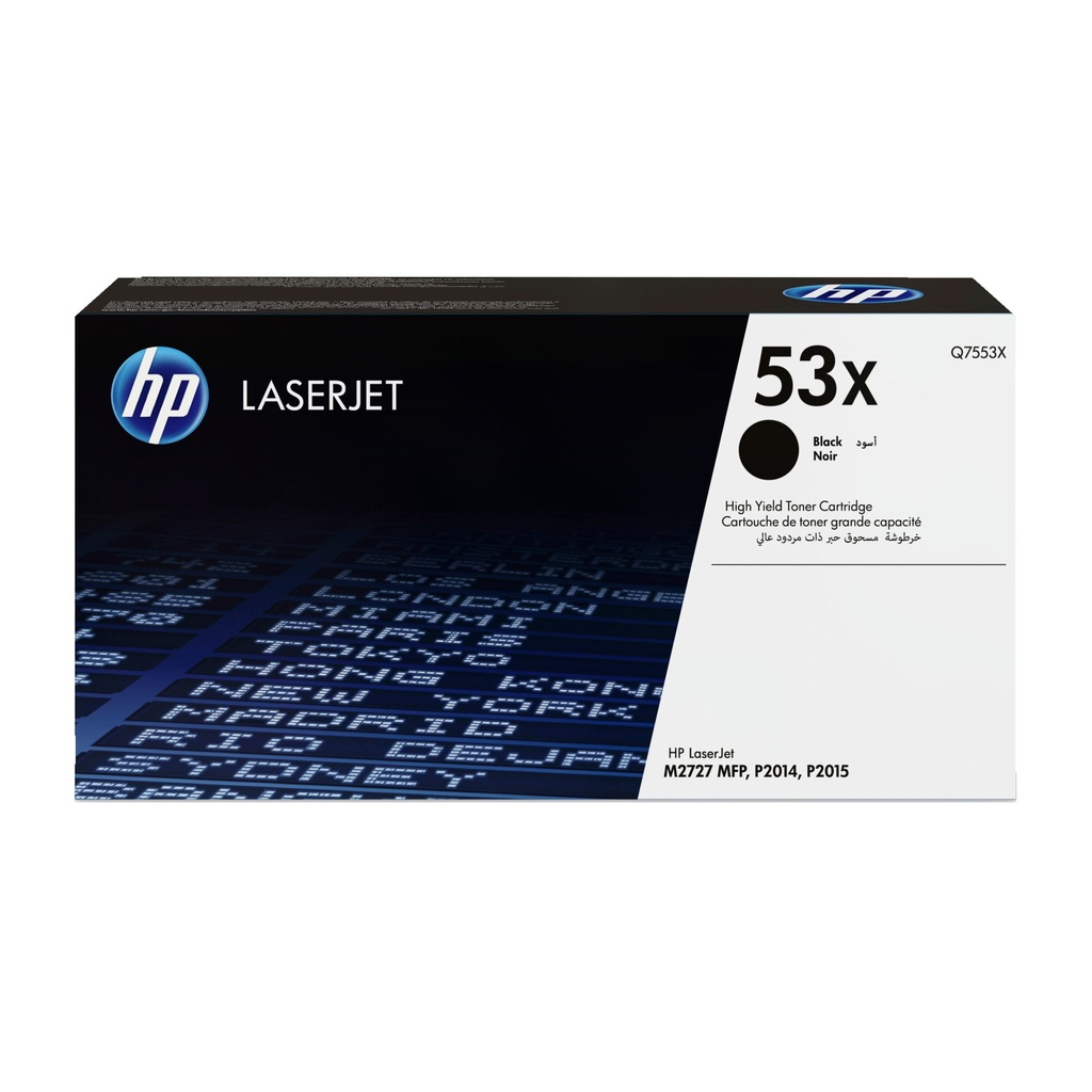 HP CARTUCHO ORIGINAL DE TÓNER NEGRO DE ALTO RENDIMIENTO 53X LASERJET