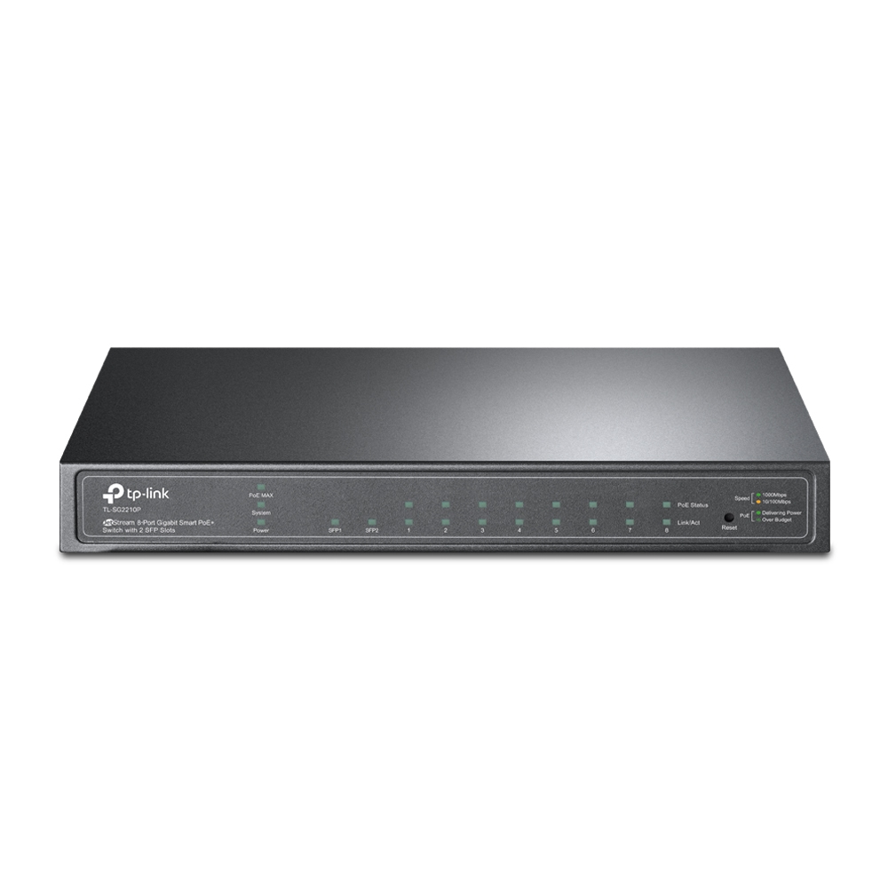 TP LINK TP-LINK JETSTREAM TL-SG2210P DISPOSITIVO DE REDES GESTIONADO L2/L4 GIGABIT ETHERNET (10/100/1000) ENERGÍA SOBRE ETHERNET (POE) NEGRO
