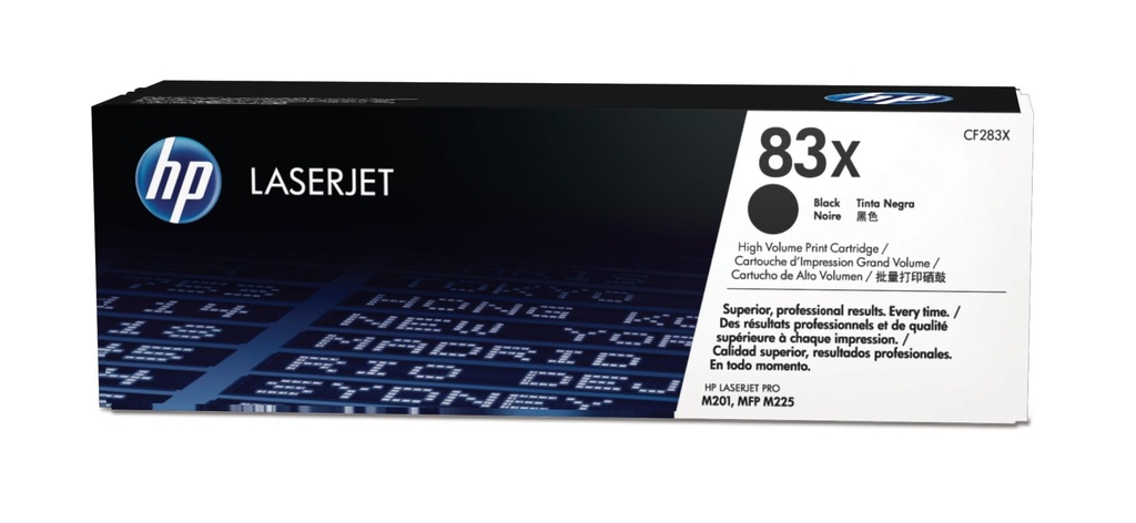 HP CARTUCHO DE TÓNER NEGRO DE ALTO RENDIMIENTO 83X LASERJET ORIGINAL