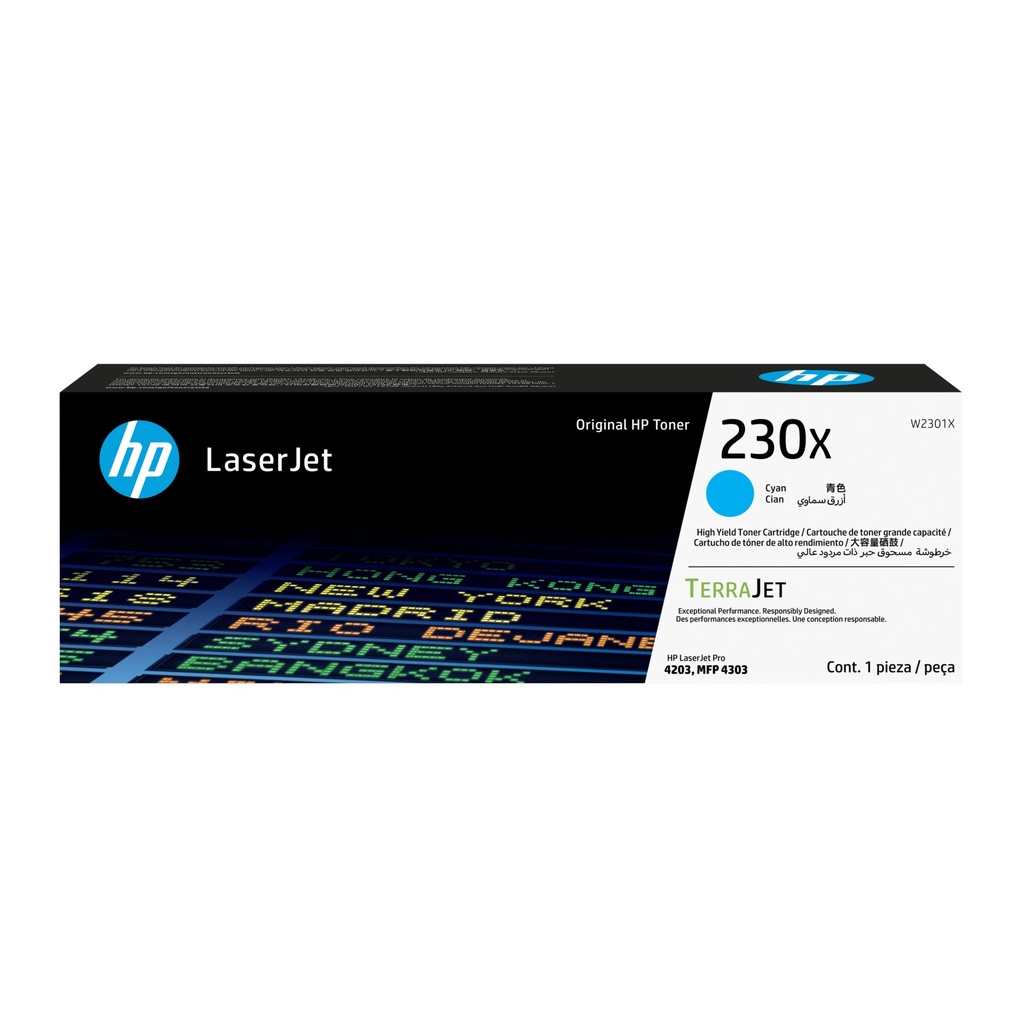 HP CARTUCHO DE TÓNER ORIGINAL LASERJET 230X CIAN