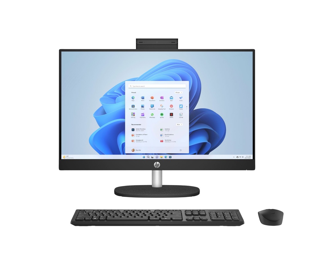 HP 24-CR0351LA INTEL® CORE™ I5 I5-1335U 60,5 CM (23.8″) 1920 X 1080 PIXELES PC TODO EN UNO 8 GB DDR4-SDRAM 512 GB SSD FREEDOS WI-FI 6 (802.11AX) NEGRO