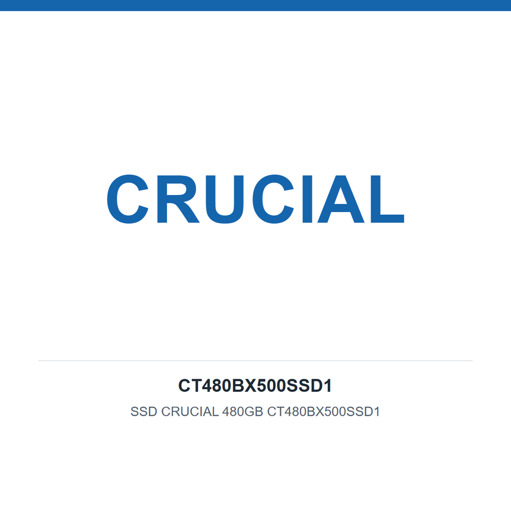 CRUCIAL  DD ESTADO SOLIDO: BX500 2.5" 480GB SATA I