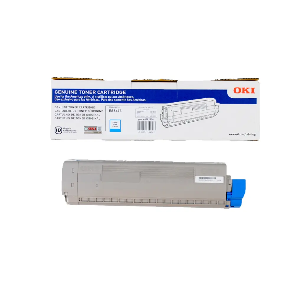 [45862826] OKI TONER ES8473 MFP SERIES CYAN TONER TYPE C19 - (45862826)
