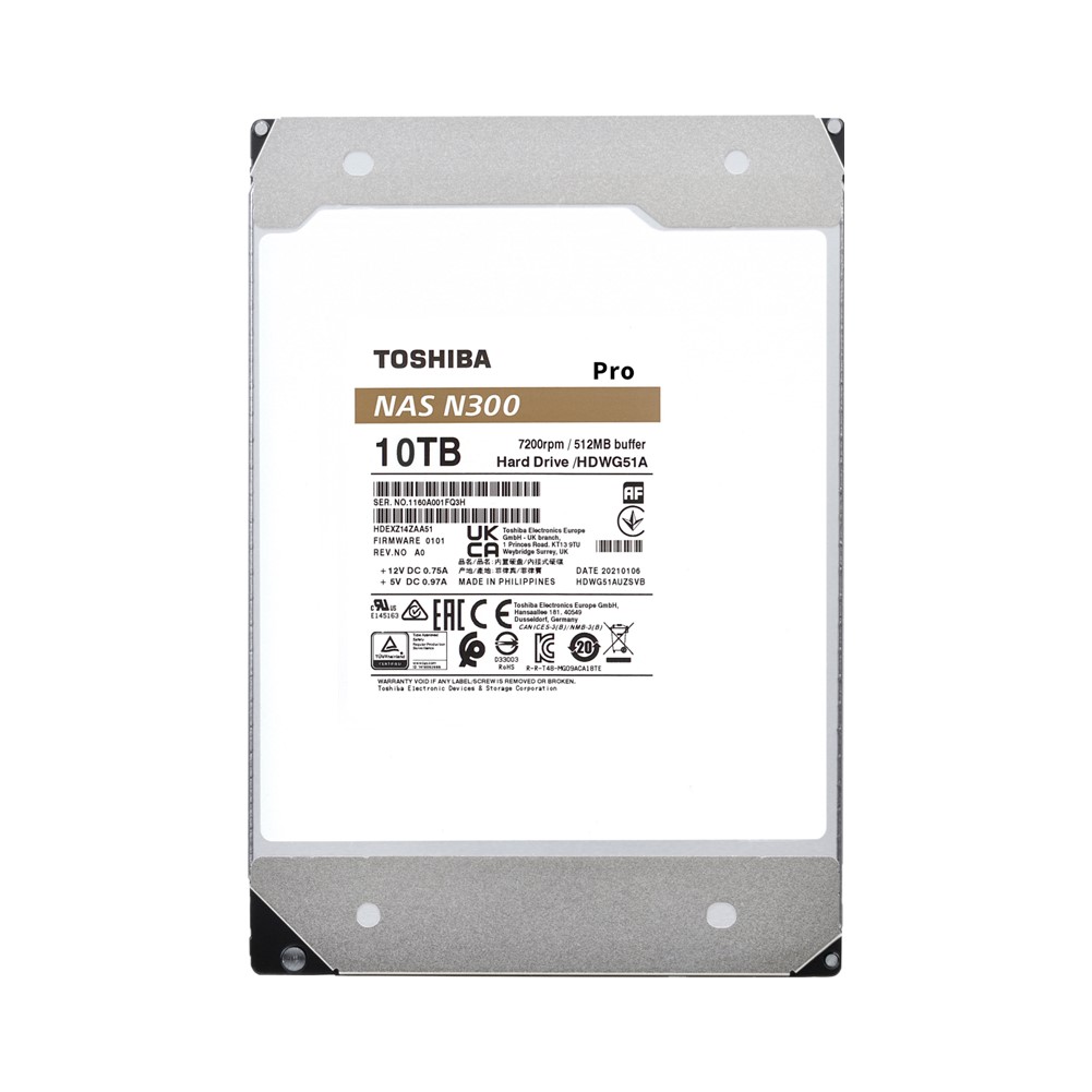 TOSHIBA DISCO DURO INTERNO ® N300 DE RENDIMIENTO , 10TB
