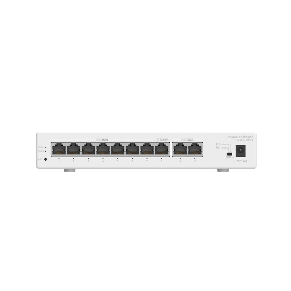 HUAWEI SWITCH S380-S8P2T 8 PUERTOS POE 2 UPLINK