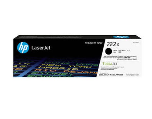 HP CARTUCHO DE TNER ORIGINAL LASERJET 222X DE ALTO RENDIMIENTO NEGRO