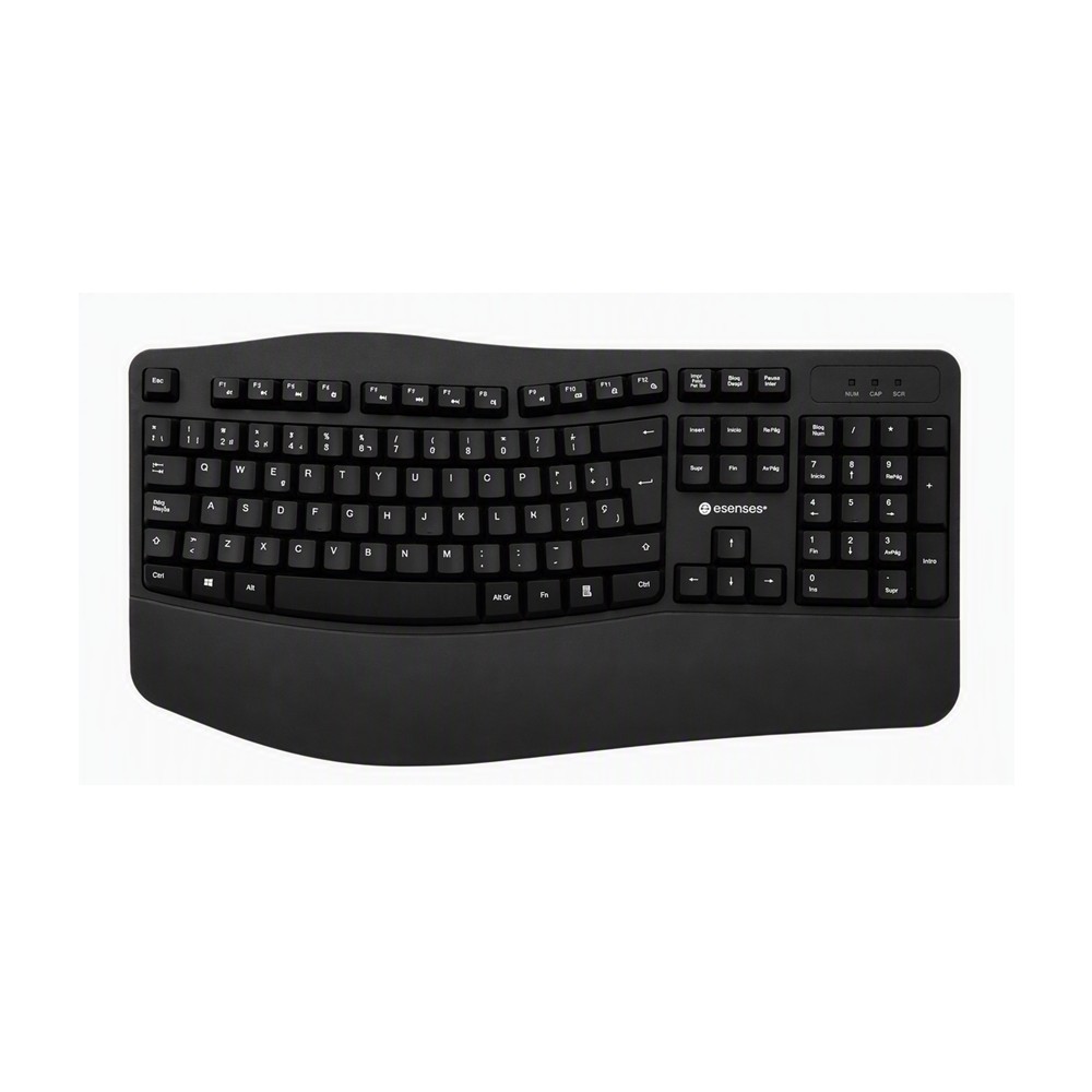 [WEK-308-NEGRO] ESENSES TECLADO INALÁMBRICO WEK-308 ERGONÓMICO